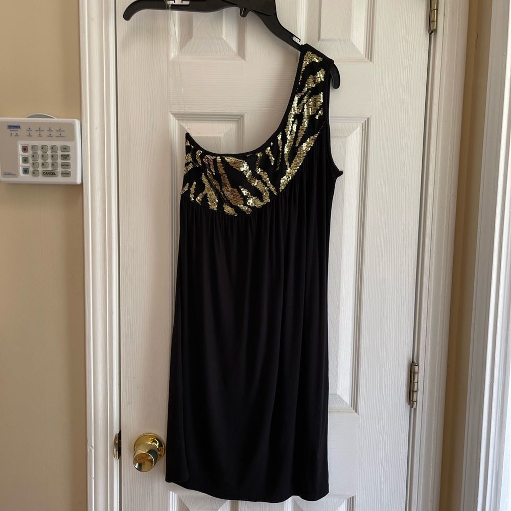 Pink Rose One Shoulder Mini Dress